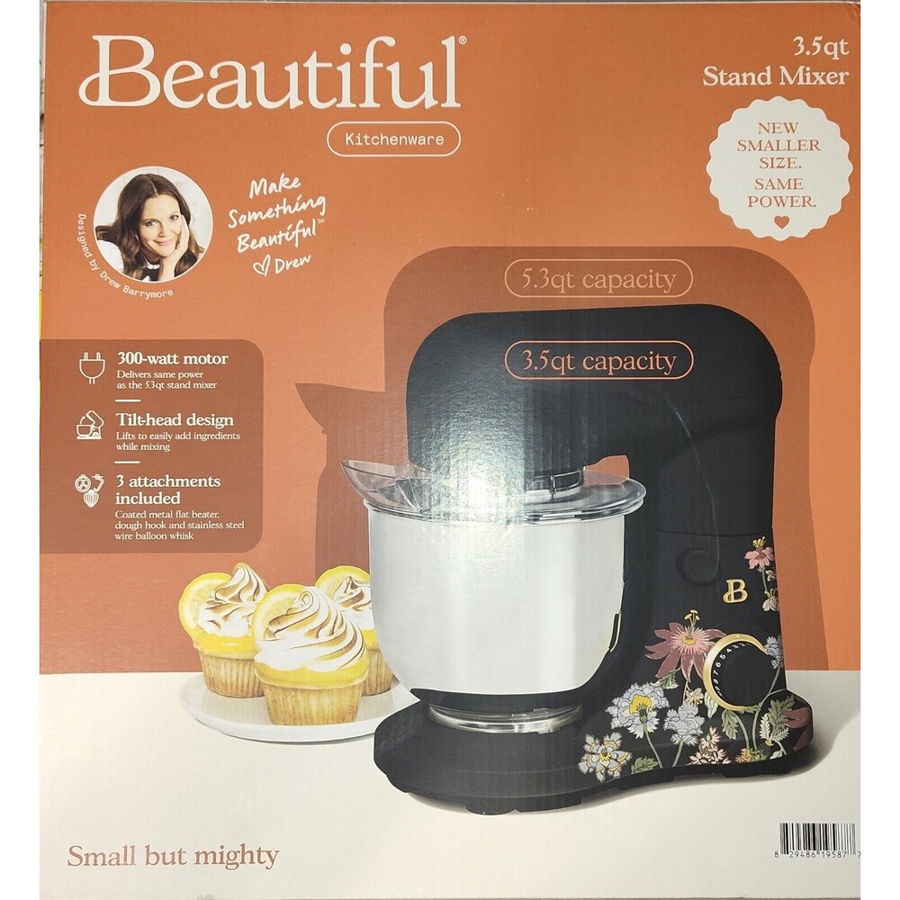 Beautiful 3.5 Qt Stand Mixer, Lightweight & Powerful with Tilt-Head, Wildflower